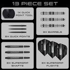 HARROWS - Supergrip Tapered 90% Tungsten QP Steel Tip Darts
