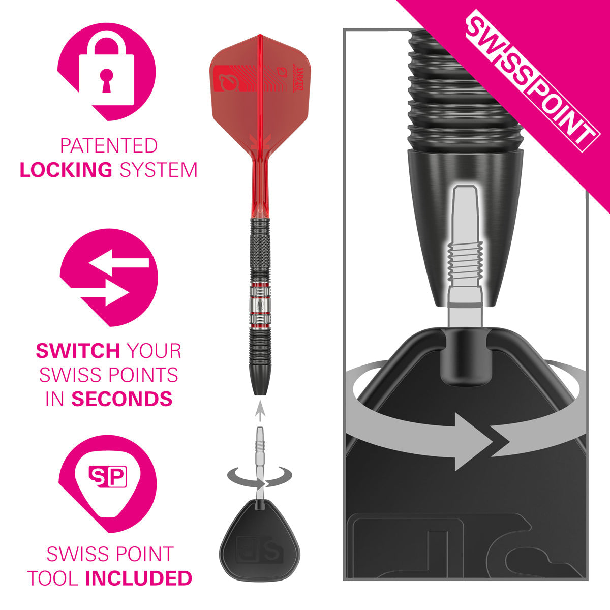 TARGET - Gabriel Clemens 95K 95% Tungsten SP Steel Tip Darts