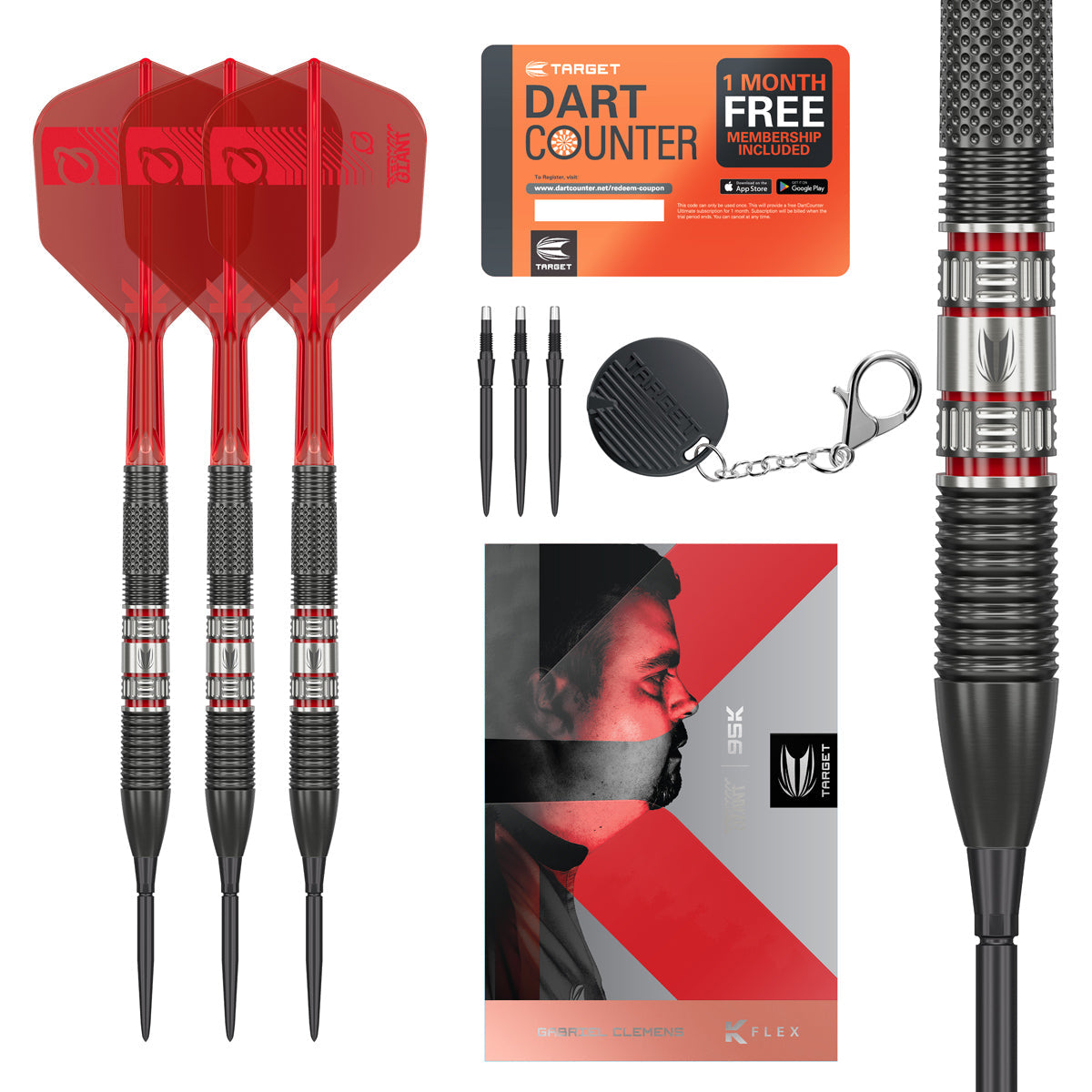 TARGET - Gabriel Clemens 95K 95% Tungsten SP Steel Tip Darts