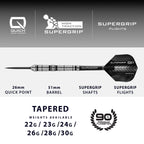 HARROWS - Supergrip Tapered 90% Tungsten QP Steel Tip Darts