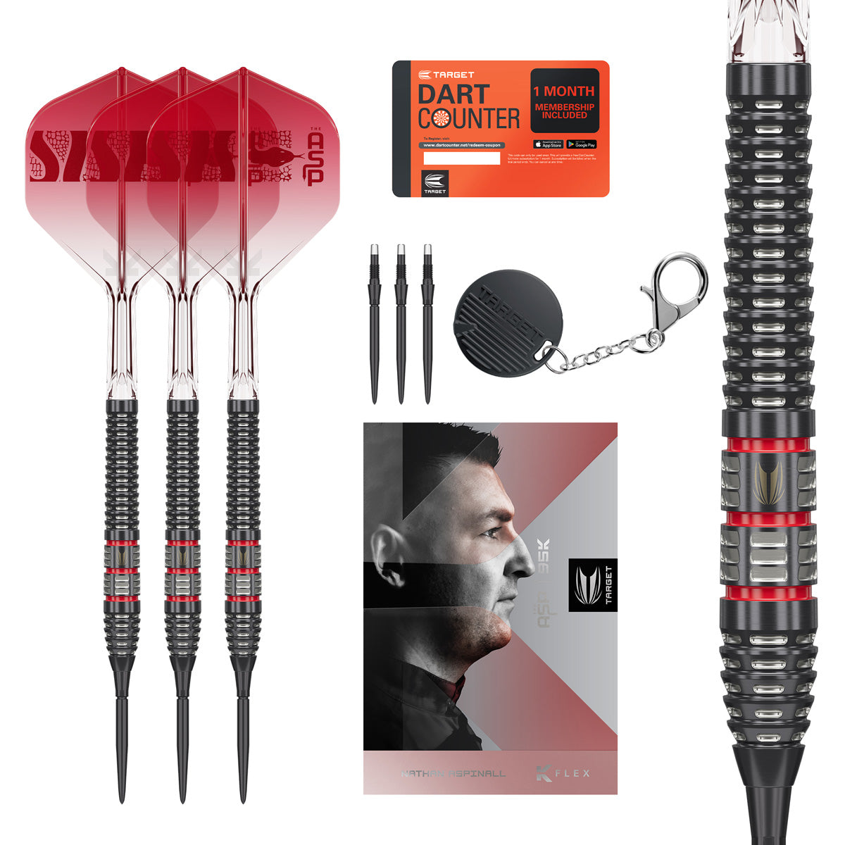 TARGET - Nathan Aspinall Asp 95K 95% Tungsten SP Steel Tip Darts