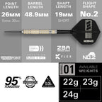 TARGET - Dimitri Van den Bergh 95K 95% Tungsten SP Steel Tip Darts