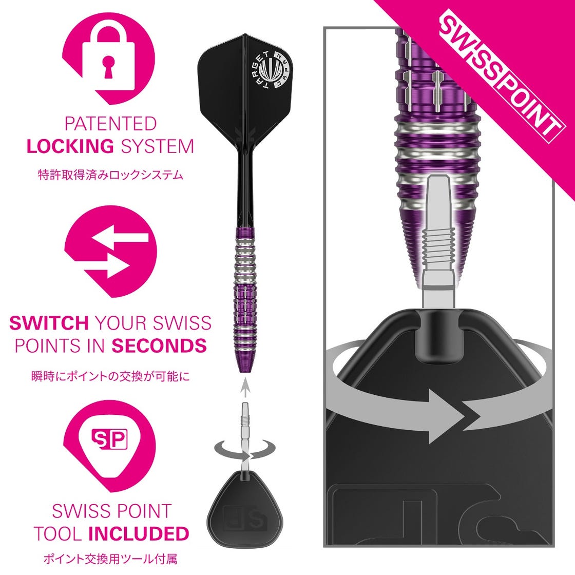 TARGET JAPAN - Zenith G1 90% Tungsten Steel Tip Darts