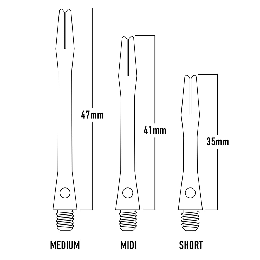 HARROWS - Keramic Black Dart Stems / Shafts