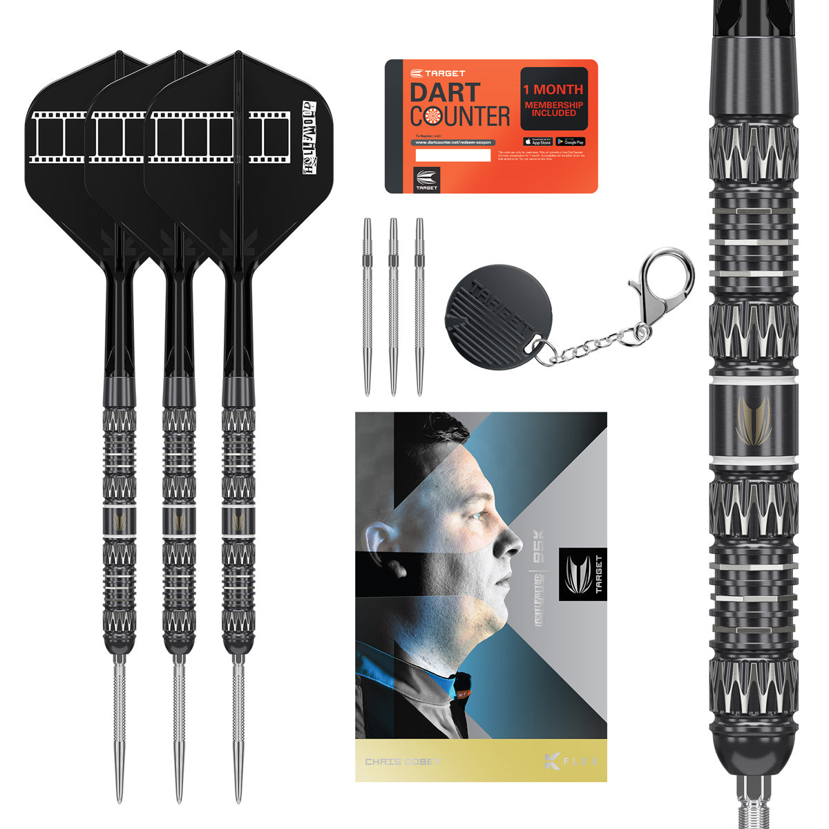 TARGET - Chris Dobey 95K 95% Tungsten SP Steel Tip Darts