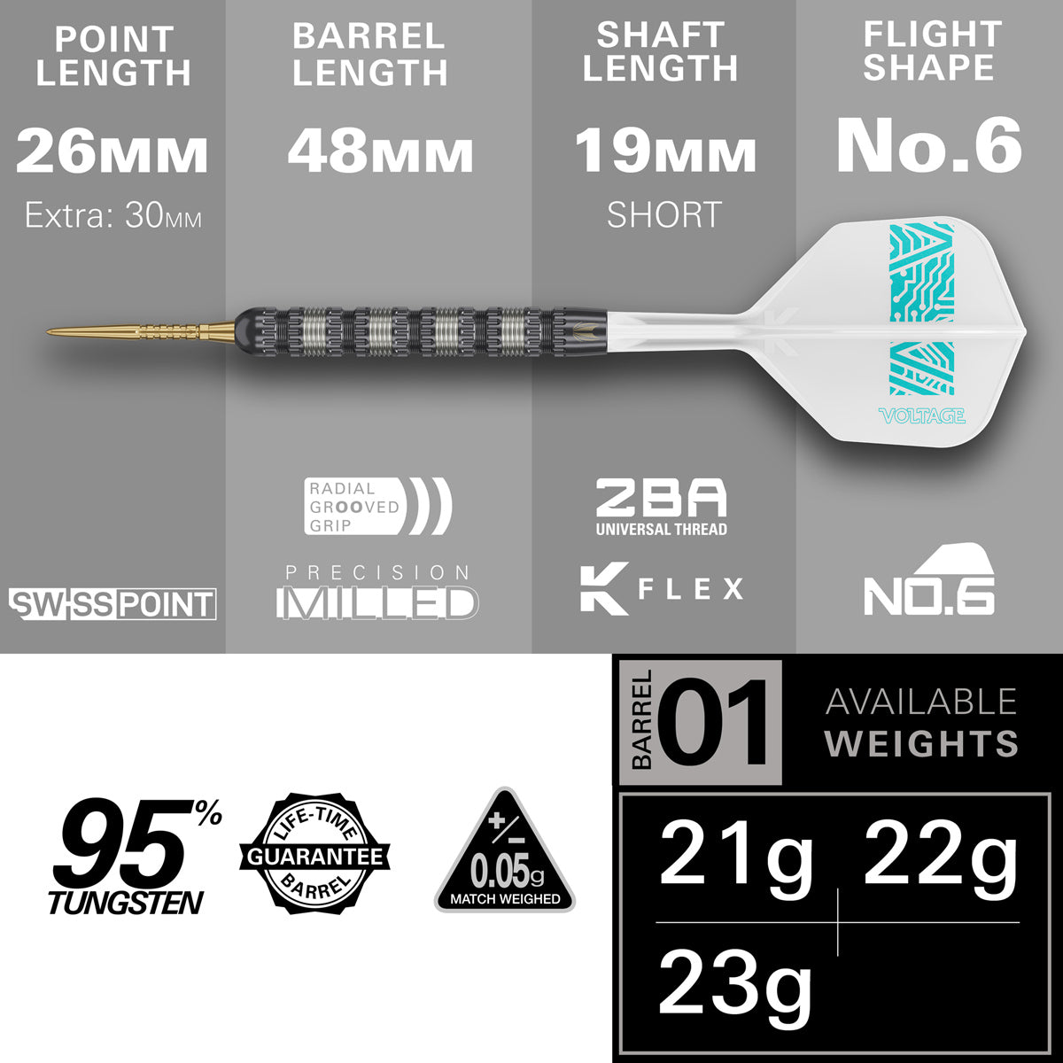 TARGET - Rob Cross 95K 95% Tungsten SP Steel Tip Darts