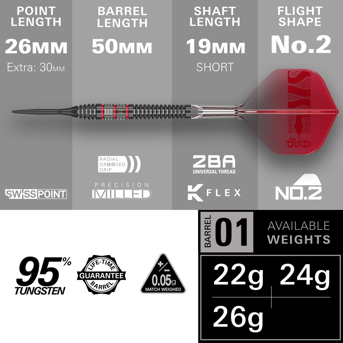 TARGET - Nathan Aspinall Asp 95K 95% Tungsten SP Steel Tip Darts