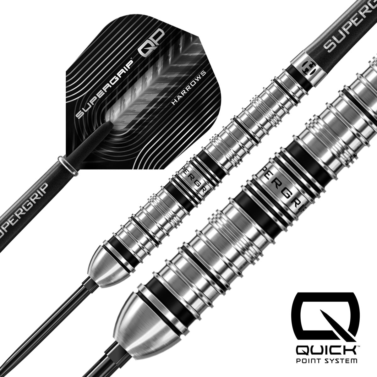 HARROWS - Supergrip Tapered 90% Tungsten QP Steel Tip Darts