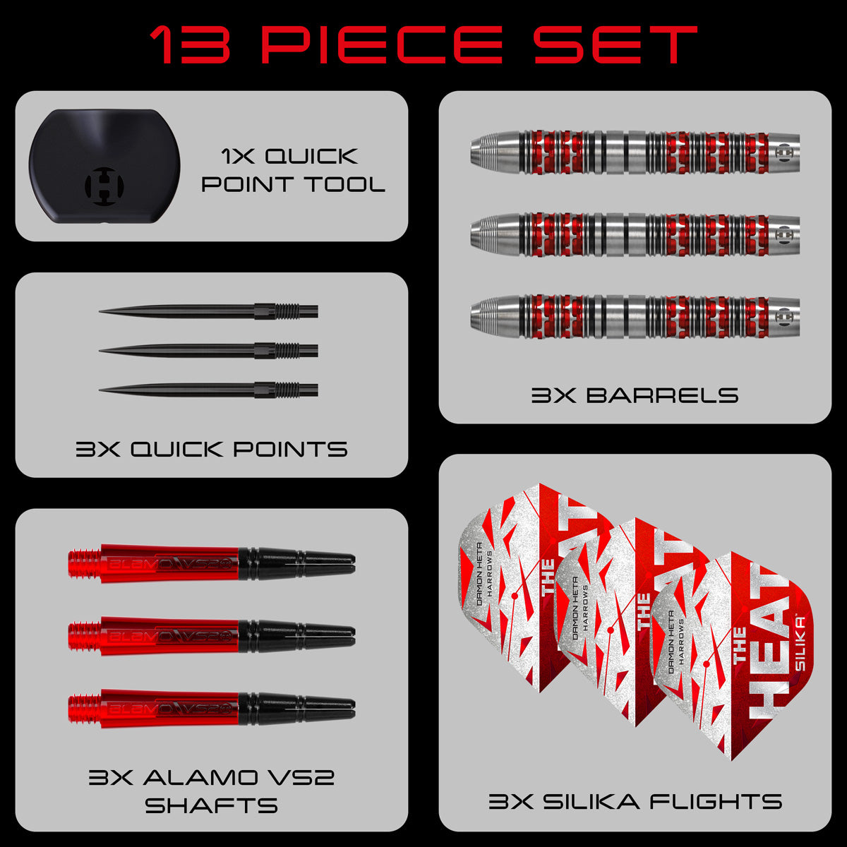 HARROWS - Damon Heta Series 3 90% Tungsten QP Steel Tip Darts