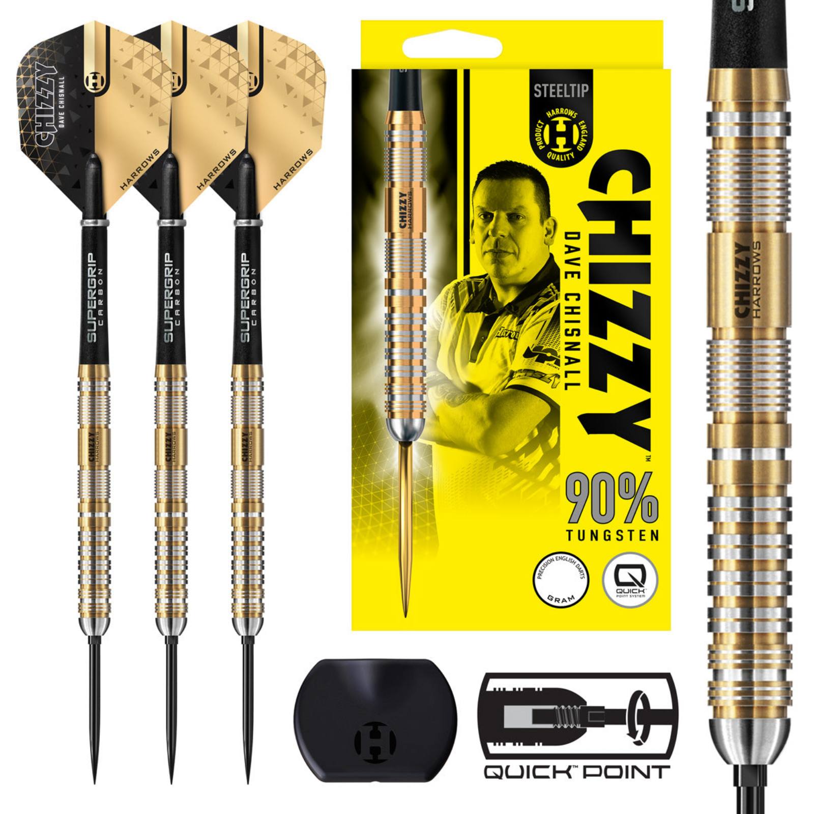 HARROWS - Dave Chisnall Chizzy Series 2 90% Tungsten QP Steel Tip Darts