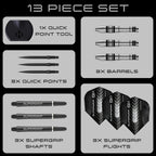 HARROWS - Supergrip Bomb 90% Tungsten QP Steel Tip Darts