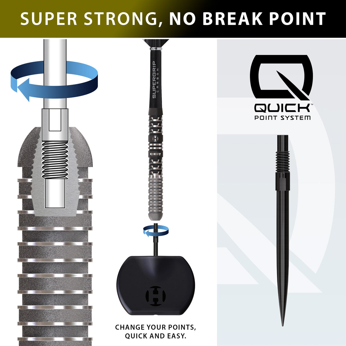 HARROWS - Dave Chisnall Chizzy Series 4 90% Tungsten QP Steel Tip Darts