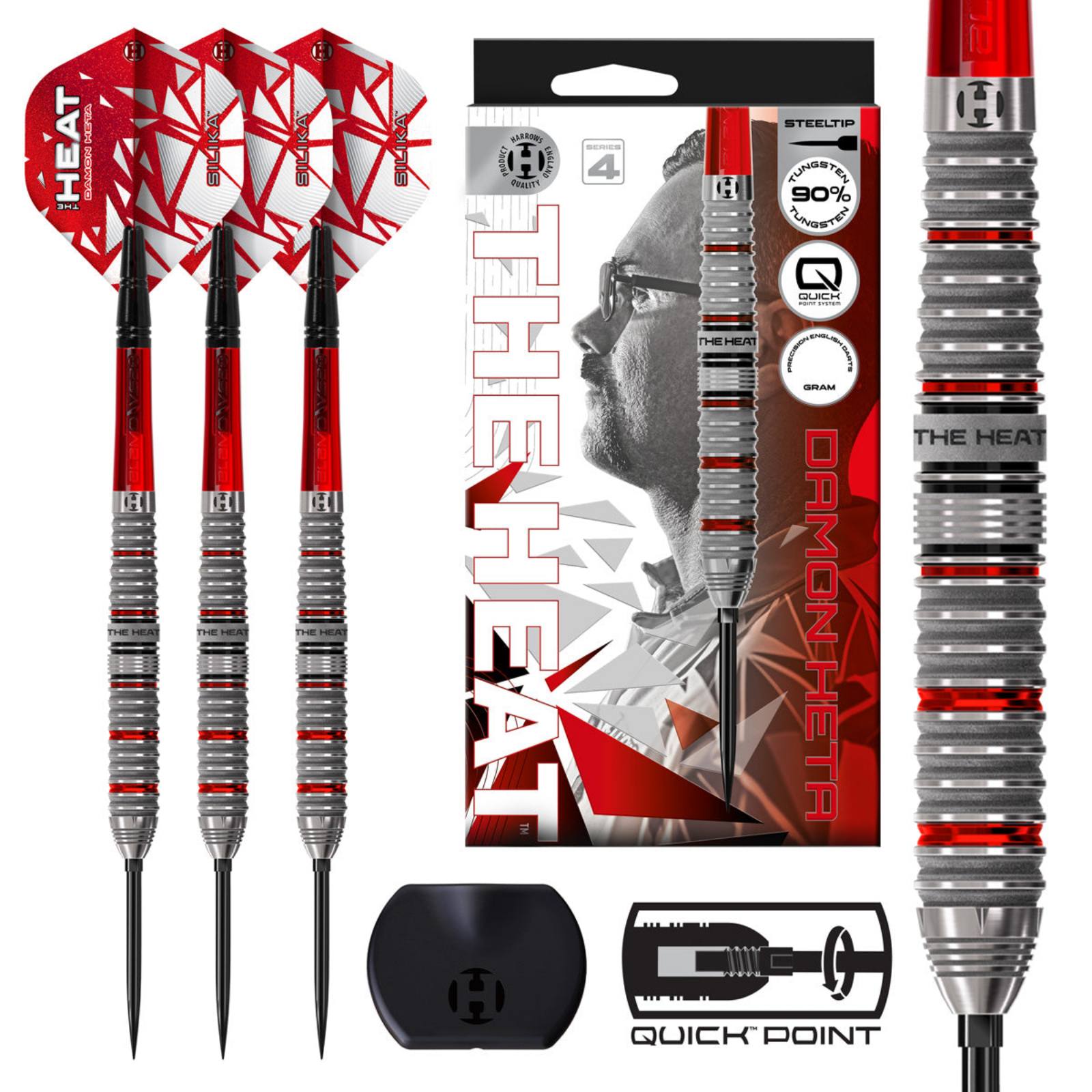 HARROWS - Damon Heta Series 4 90% Tungsten QP Steel Tip Darts