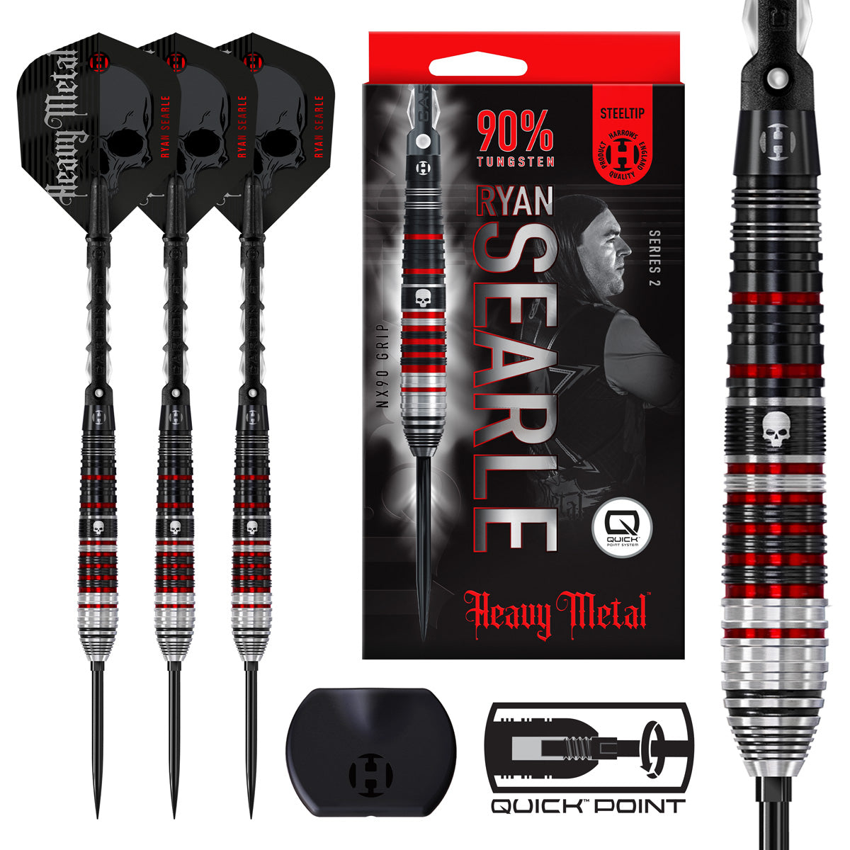 HARROWS - Ryan Searle Series 2 90% Tungsten QP Steel Tip Darts