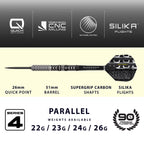 HARROWS - Dave Chisnall Chizzy Series 4 90% Tungsten QP Steel Tip Darts