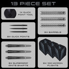 HARROWS - Luke Woodhouse Series 1 90% Tungsten QP Steel Tip Darts