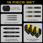HARROWS - Dave Chisnall Chizzy Series 1 90% Tungsten QP Steel Tip Darts