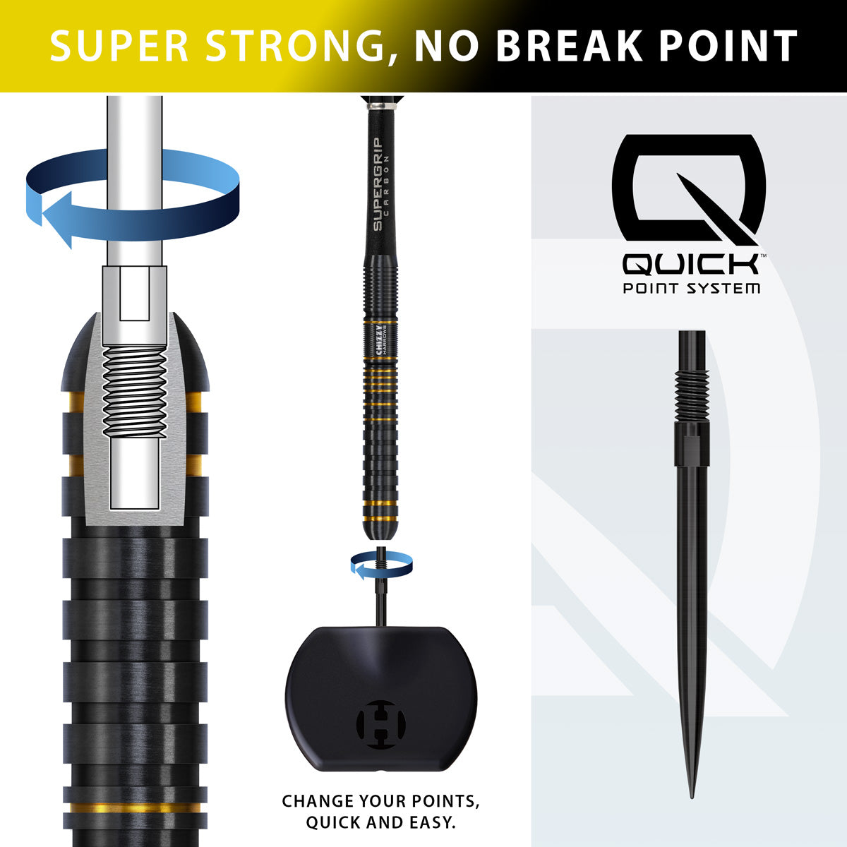 HARROWS - Dave Chisnall Chizzy Series 3 90% Tungsten QP Steel Tip Darts
