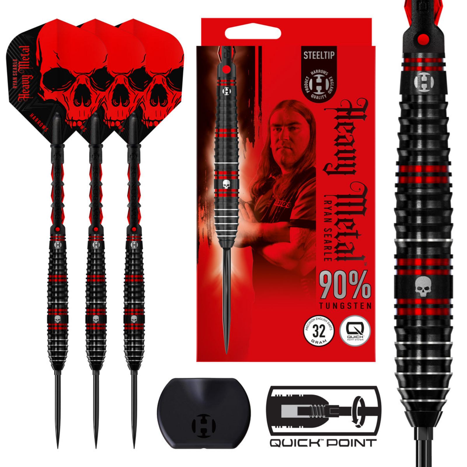 HARROWS - Ryan Searle Series 1 90% Tungsten QP Steel Tip Darts