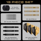 HARROWS - Dave Chisnall Chizzy Series 2 90% Tungsten QP Steel Tip Darts