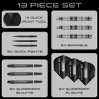 HARROWS - Supergrip Torpedo 90% Tungsten QP Steel Tip Darts