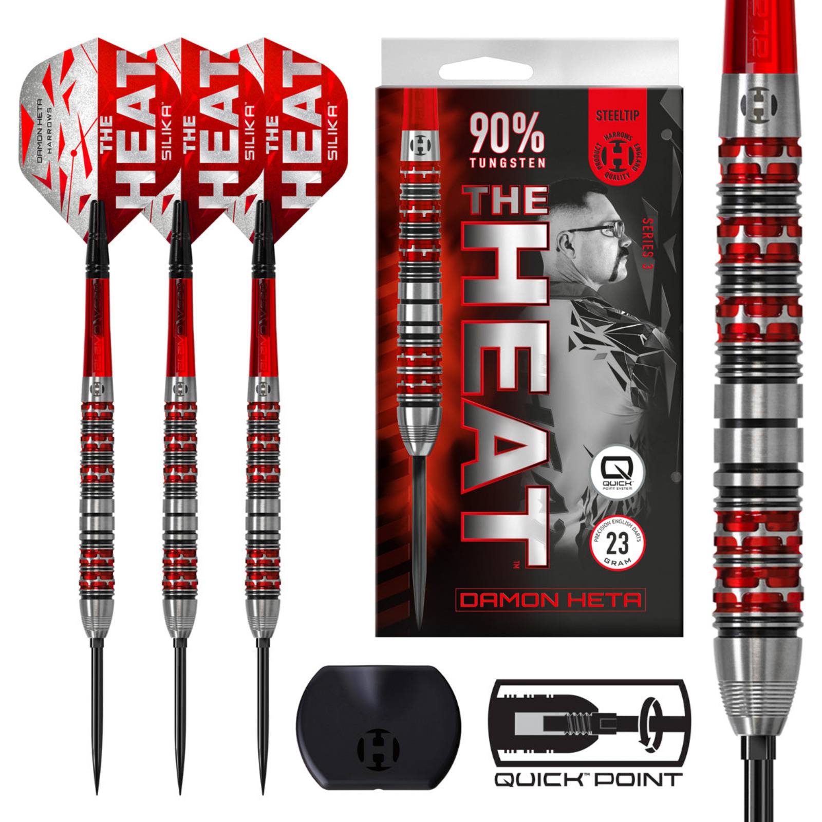 HARROWS - Damon Heta Series 3 90% Tungsten QP Steel Tip Darts