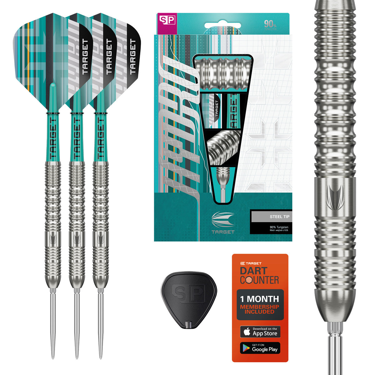 TARGET - Hydro 01 90% Tungsten SP Steel Tip Darts