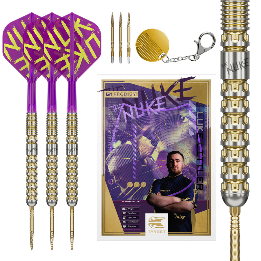 TARGET - Luke Littler G1 Prodigy 90% Tungsten SP Steel Tip Darts