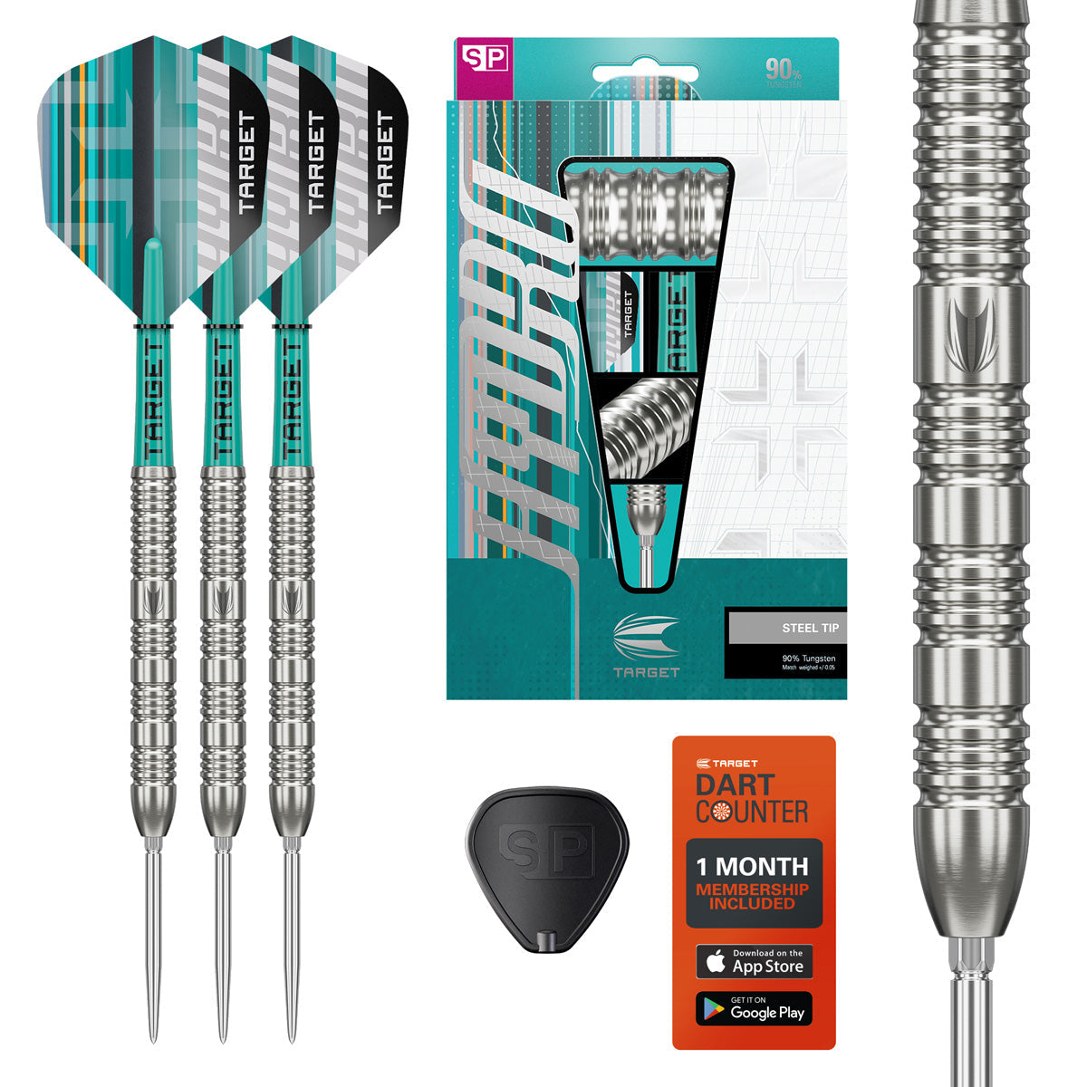 TARGET - Hydro 02 90% Tungsten SP Steel Tip Darts