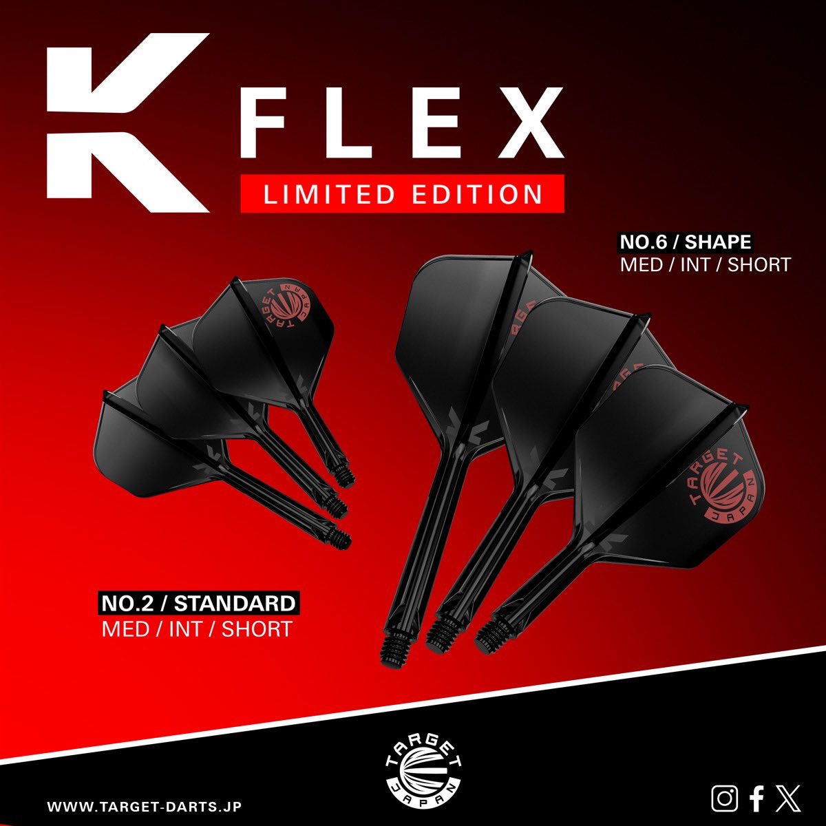 TARGET - Japan Logo K-Flex Black No.2 One Piece Flights