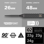TARGET - Bolide Void 02 Swiss Point 90% Tungsten Steel Tip Darts