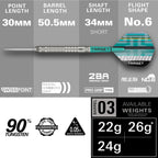 TARGET - Hydro 03 90% Tungsten SP Steel Tip Darts
