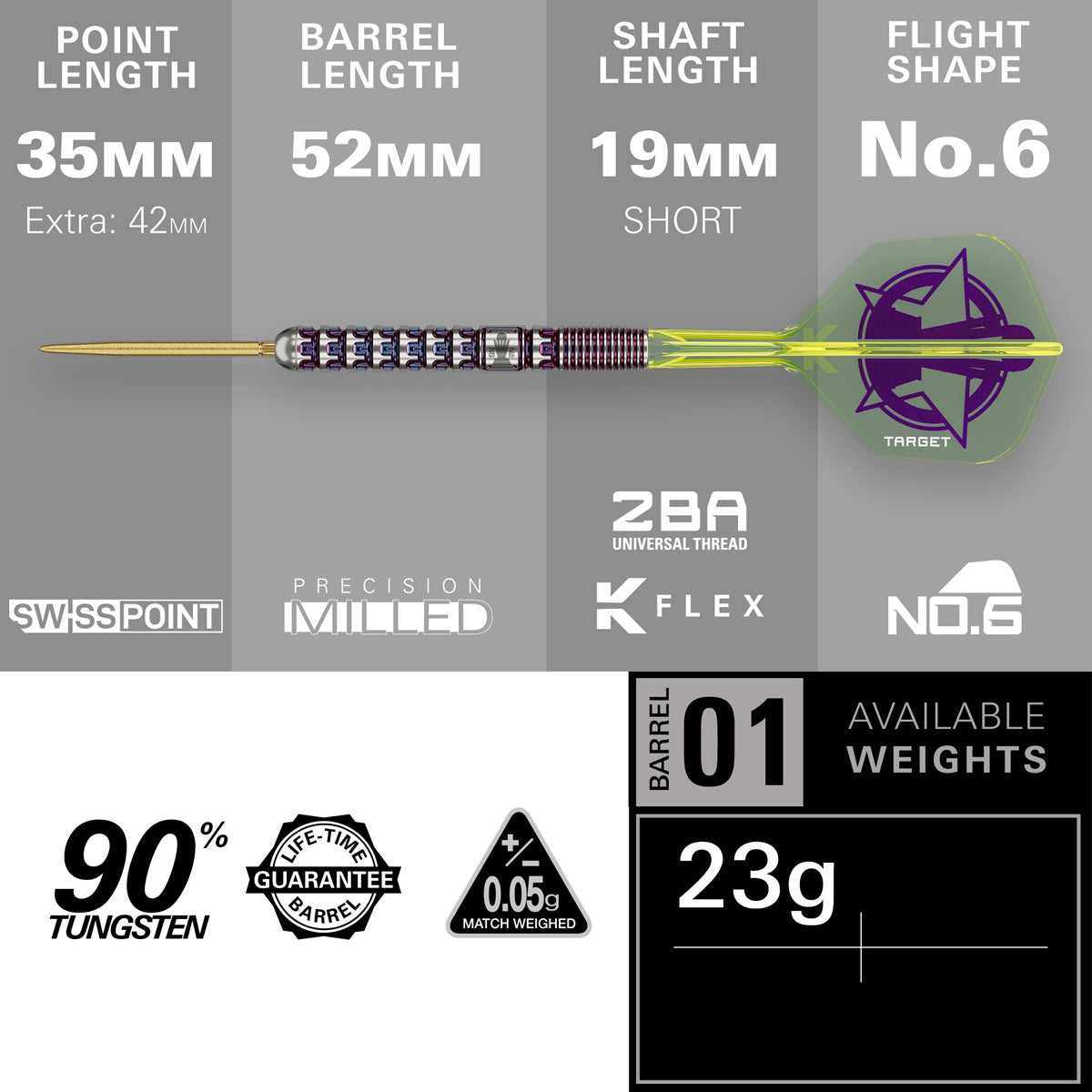 TARGET - Luke Littler World Champion 2025 Edition 90% Tungsten SP Steel Tip Darts