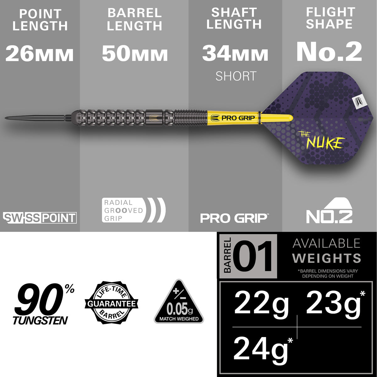 TARGET - Luke Littler 90% Tungsten SP Steel Tip Darts