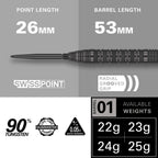 TARGET - Bolide Void 01 Swiss Point 90% Tungsten Steel Tip Darts