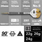 TARGET - Redux 03 90% Tungsten SP Steel Tip Darts