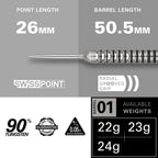 TARGET - EXO 01 90% Tungsten SP Steel Tip Darts