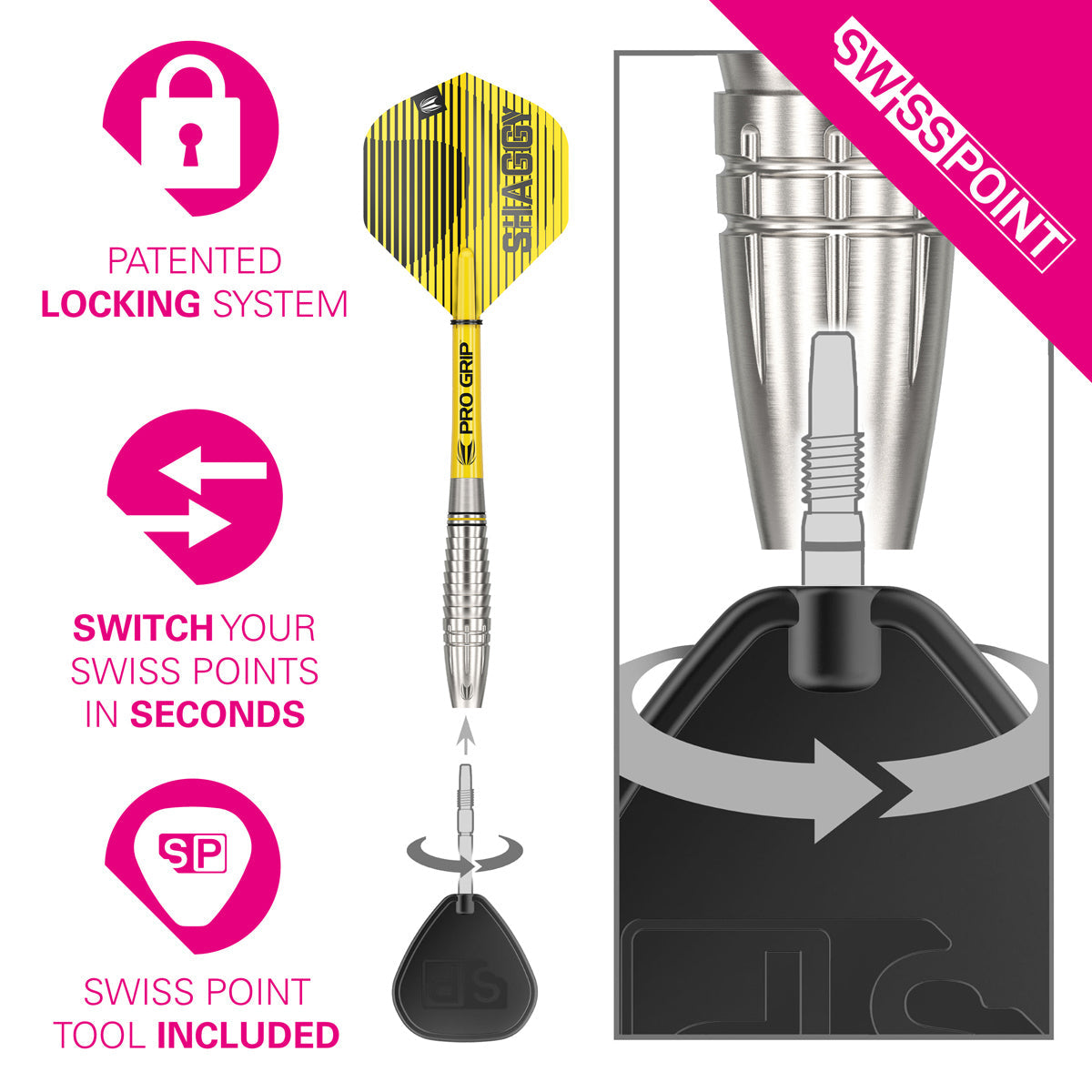 TARGET - Scott Williams G1 90% Tungsten SP Steel Tip Darts