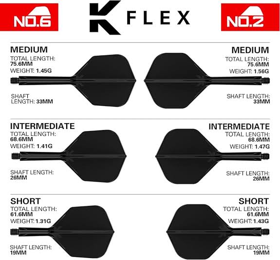 TARGET - K-Flex Black No.6 One Piece Flights