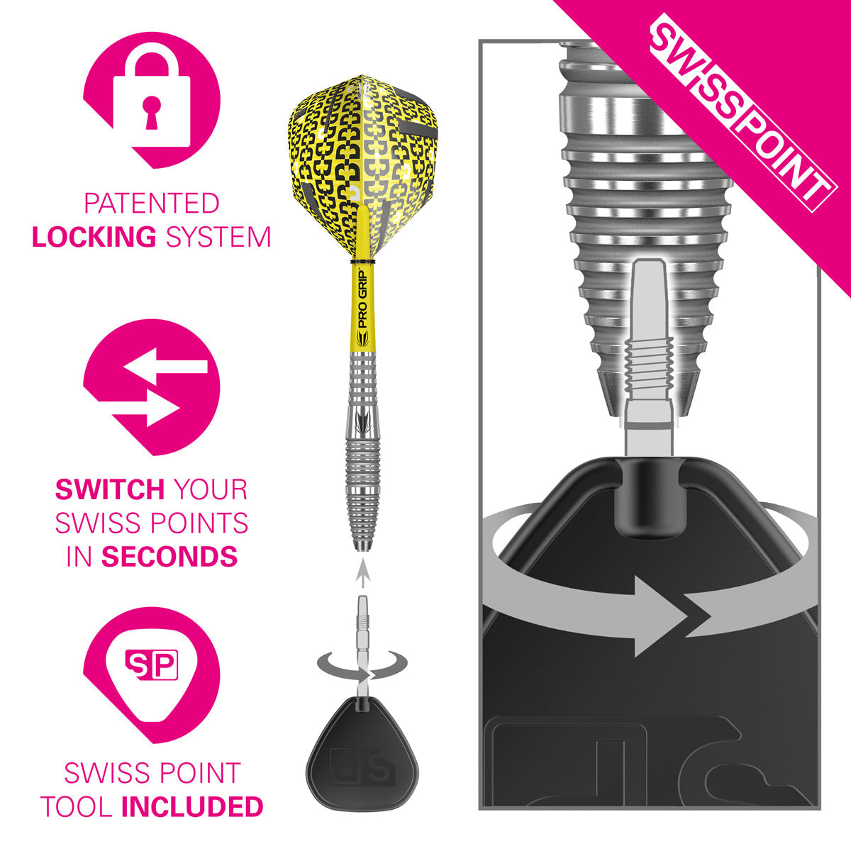 TARGET - Bolide 05 Swiss Point 90% Tungsten Steel Tip Darts