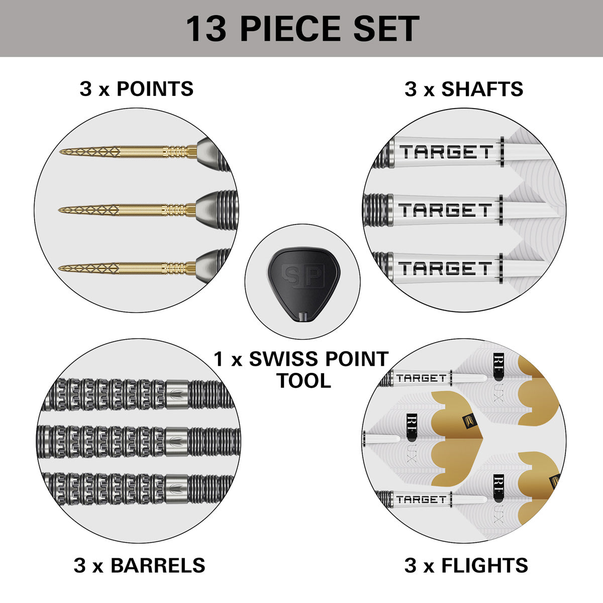 TARGET - Redux 03 90% Tungsten SP Steel Tip Darts