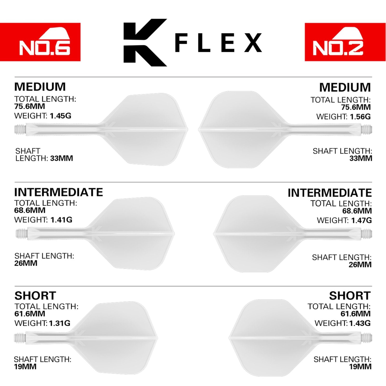 TARGET - K-Flex White No.2 One Piece Flights