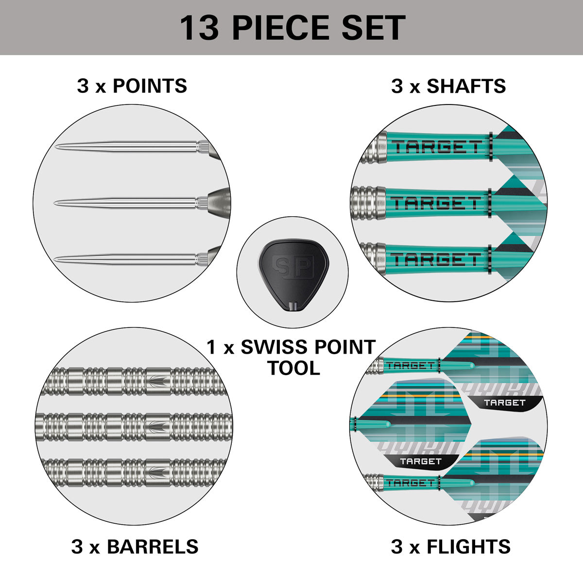 TARGET - Hydro 02 90% Tungsten SP Steel Tip Darts