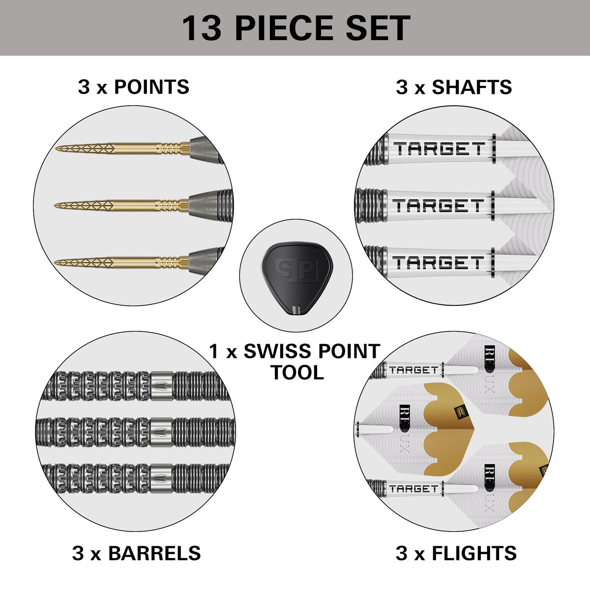 TARGET - Redux 01 90% Tungsten SP Steel Tip Darts