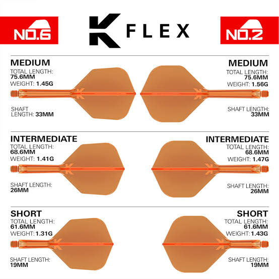 TARGET - K-Flex Orange No.6 One Piece Flights