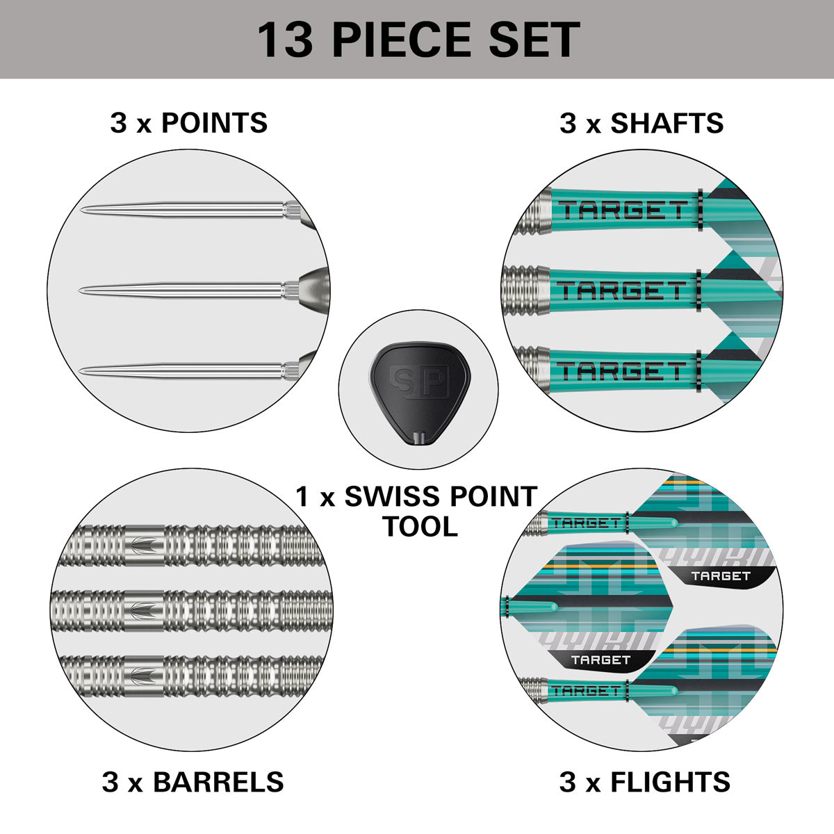 TARGET - Hydro 01 90% Tungsten SP Steel Tip Darts