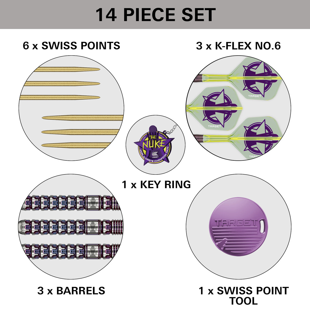 TARGET - Luke Littler World Champion 2025 Edition 90% Tungsten SP Steel Tip Darts