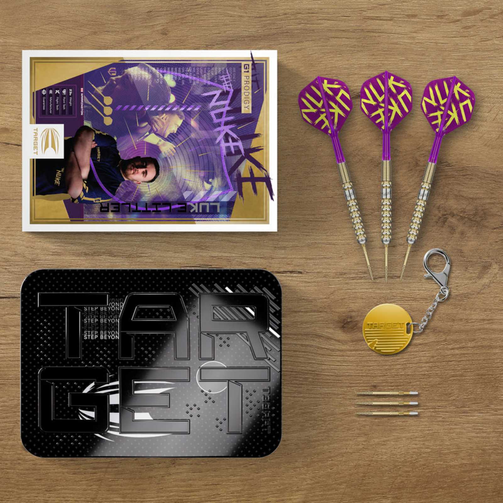 TARGET - Luke Littler G1 Prodigy 90% Tungsten SP Steel Tip Darts